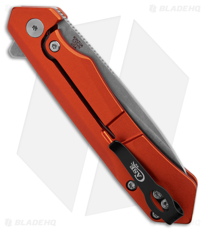 Case Cutlery Kinzua Frame Lock Spear Point Knife Orange Aluminum (3.4" SW) 