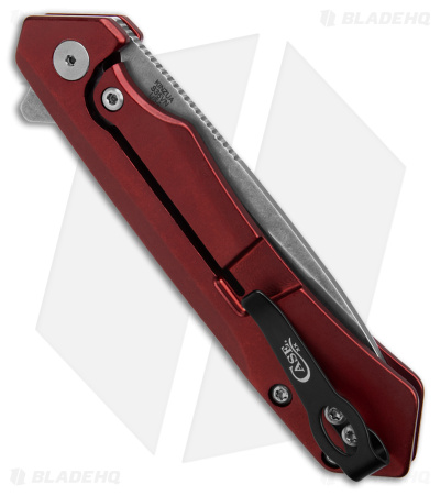 Case Cutlery Kinzua Frame Lock Spear Point Knife Red Aluminum (3.4" SW) 