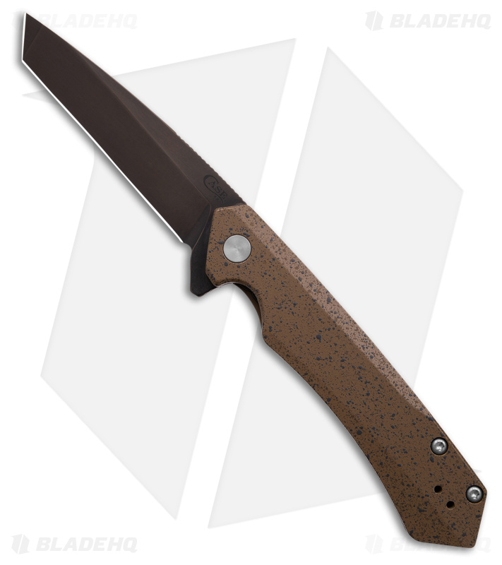 Case Cutlery Kinzua Tanto Pocket Knife Speckled Brown