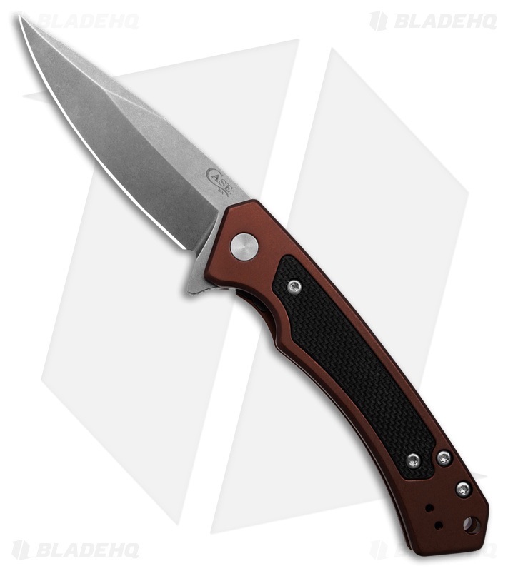 Case Cutlery Marilla Frame Lock Knife Brown Aluminum (3.4" Stonewash) 25885