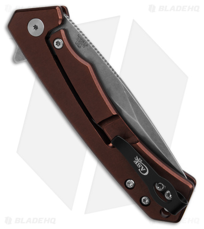 Case Cutlery Marilla Frame Lock Knife Brown Aluminum (3.4" Stonewash) 25885