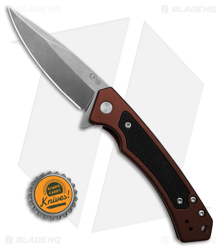 Case Cutlery Marilla Frame Lock Knife Brown Aluminum (3.4" Stonewash) 25885
