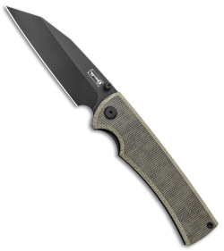 Chaves Sangre 229 Wharncliffe Frame Lock Knife Green Micarta (3.75" Black M390)