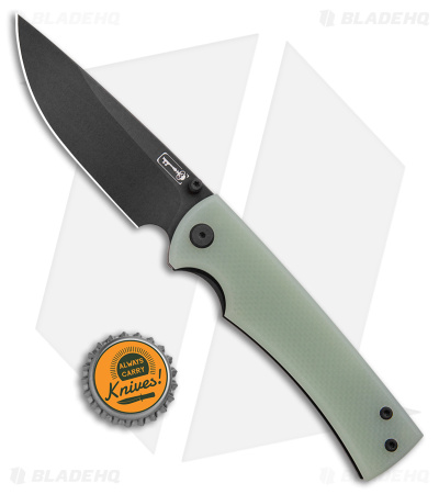 Chaves Liberation 229 Drop Point Frame Lock Knife Jade G-10 (3.75" Black PVD)