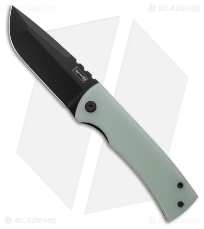 Chaves Redencion 229 Kickstop Drop Point Knife Jade G-10 (3.63" Black)