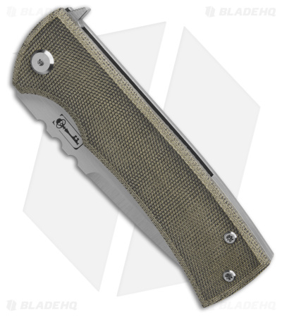 Chaves Redencion 229 Kickstop Drop Point Knife Green Micarta (3.63" Satin)