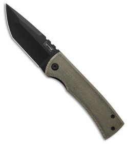 Chaves Redencion 229 Kickstop Tanto Knife Green Micarta (3.63" Black)