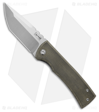 Chaves Redencion 229 Kickstop Tanto Knife Green Micarta (3.63" Satin)