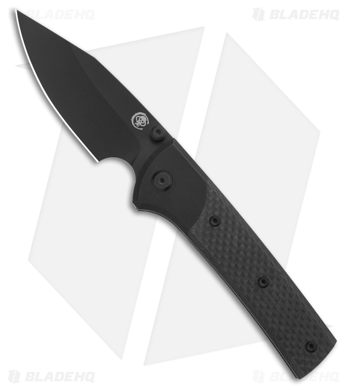 Chaves Scapegoat Street Frame Lock Knife Black Ti/CF (3.5" Black PVD) BHQ
