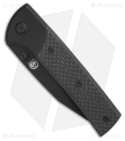 Chaves Scapegoat Street Frame Lock Knife Black Ti/CF (3.5" Black PVD) BHQ