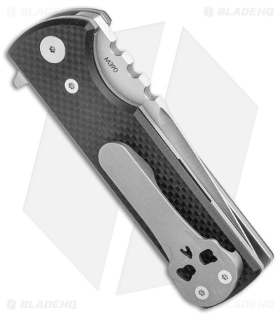 Chaves Ultramar T.A.K. Liner Lock Knife Drop Point Black G-10 (2.75" Satin M390)