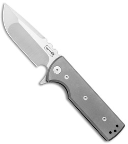 Chaves T.A.K. Liner Lock Knife Drop Point Titanium (2.75" Satin M390)