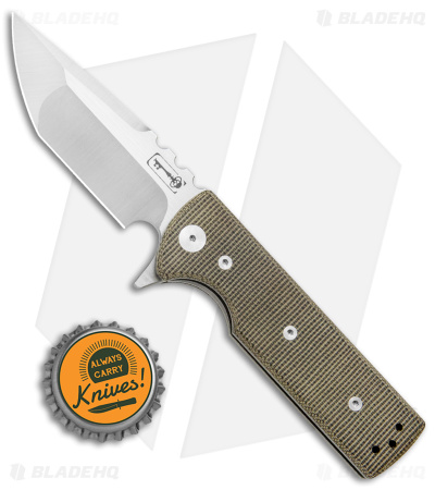 Chaves T.A.K. Liner Lock Knife Tanto Green Micarta (2.75" Satin M390)