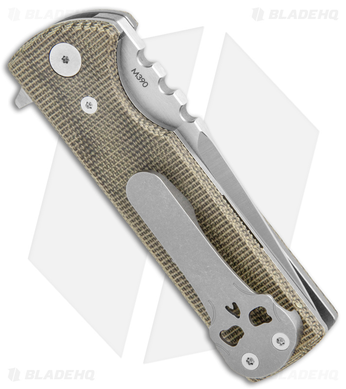 Chaves T.A.K. Liner Lock Knife Tanto Green Micarta (2.75" Satin M390)
