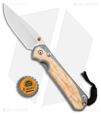 Chris Reeve Large Sebenza 31 Frame Lock Knife Box Elder Burl  (3.625" SW)