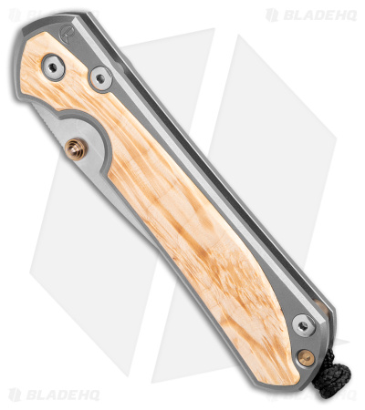 Chris Reeve Large Sebenza 31 Frame Lock Knife Box Elder Burl  (3.625" SW)