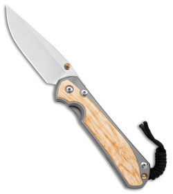 Chris Reeve Large Sebenza 31 Frame Lock Knife Box Elder Burl  (3.625" SW)
