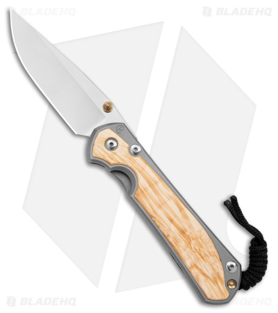 Chris Reeve Large Sebenza 31 Frame Lock Knife Box Elder Burl  (3.625" SW)