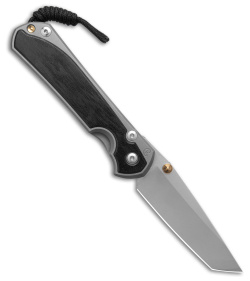 Chris Reeve Large Sebenza 31 Tanto Bog Oak Inlay LH (3.625" Stonewash)