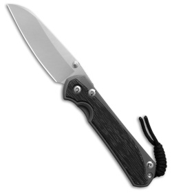 Chris Reeve Large Sebenza 31 Insingo Black Canvas Micarta Inlay (3.6" Stonewash)