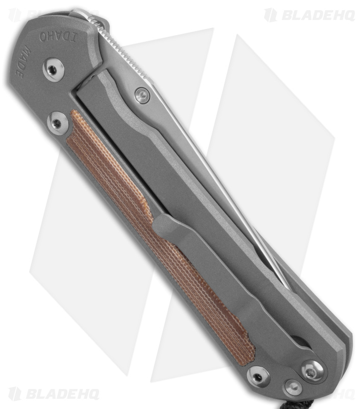 Chris Reeve Large Sebenza 31 Tanto Natural Canvas Micarta (3.6" Stonewash)