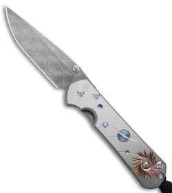 Chris Reeve Small Sebenza 31 Unique Graphic Cabochon (3" Rain Drop Damascus)