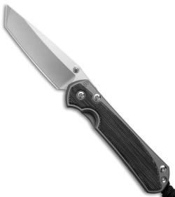 Chris Reeve Small Sebenza 31 Titanium/Black Canvas Micarta Inlay Tanto (3" SW)