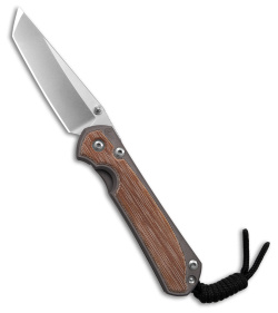 Chris Reeve Small Sebenza 31 MagnaCut Tanto Brown Micarta Canvas (3" Stonewash)