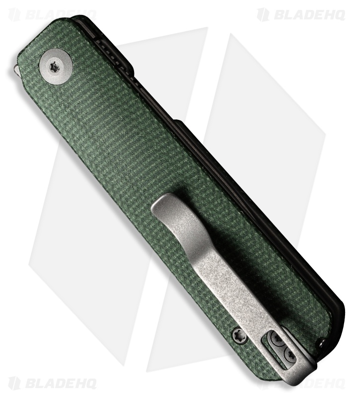 CIVIVI Sendy Liner Lock Knife Green Canvas Micarta (2.8" Gray SW) C21004A-1