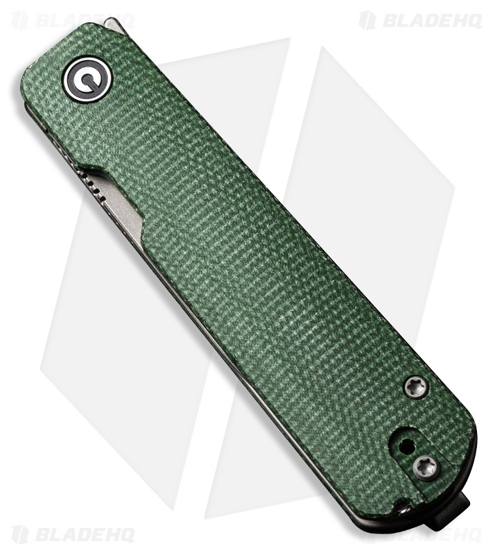 CIVIVI Sendy Liner Lock Knife Green Canvas Micarta (2.8" Gray SW) C21004A-1