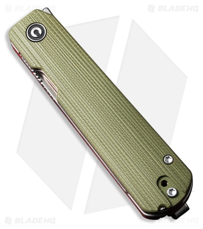 CIVIVI Sendy Liner Lock Spey Point Knife Green/Red G-10 (2.8" Satin) C21004B-1