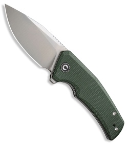 CIVIVI Regulatron Liner Lock Knife Green Canvas Micarta (2.9" Satin) C23006-2