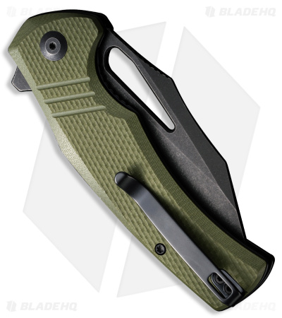 CIVIVI BullTusk Liner Lock Knife Green G-10 (3.5" Black Stonewash) C23017-2