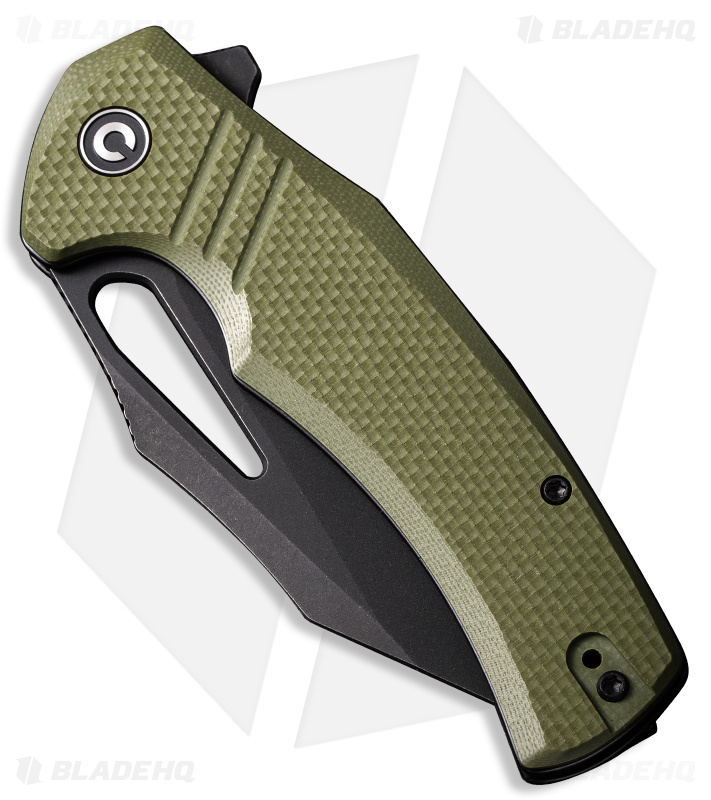 CIVIVI BullTusk Liner Lock Knife Green G-10 (3.5" Black Stonewash) C23017-2