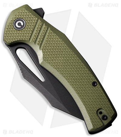 CIVIVI BullTusk Liner Lock Knife Green G-10 (3.5" Black Stonewash) C23017-2