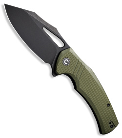 CIVIVI BullTusk Liner Lock Knife Green G-10 (3.5" Black Stonewash) C23017-2