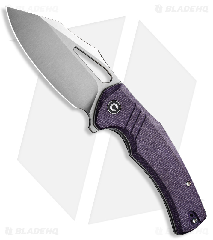 CIVIVI BullTusk Knife Purple Micarta + Satin - Blade HQ