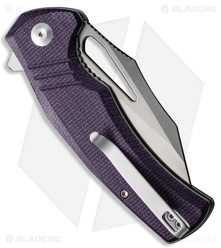 CIVIVI BullTusk Knife Purple Micarta + Satin - Blade HQ