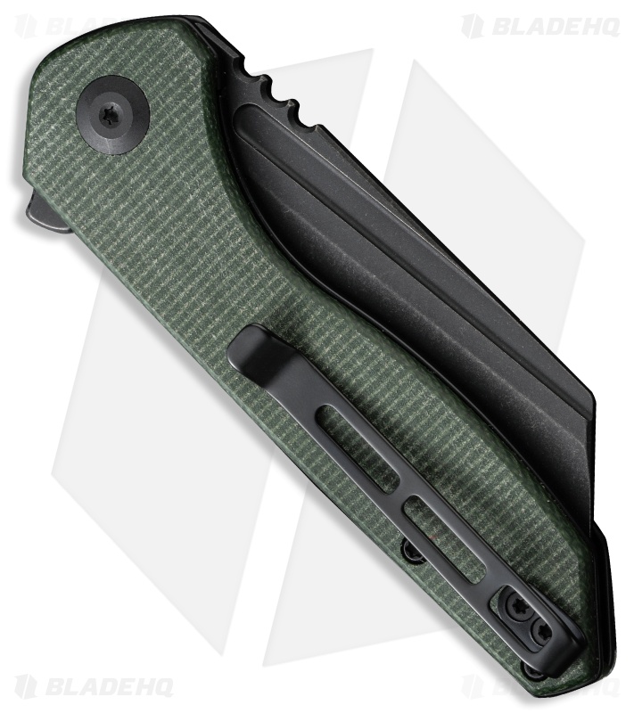 CIVIVI ExOne Liner Lock Knife Green Canvas Micarta (2.9" Black SW) C23036-3