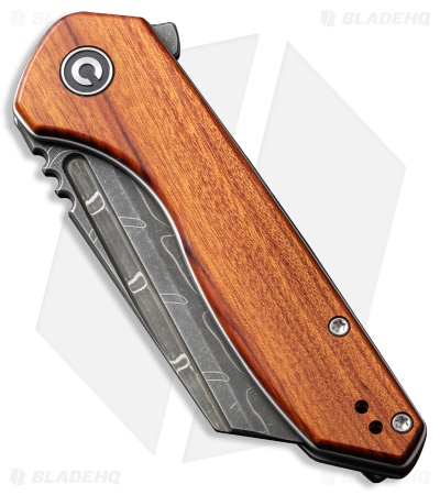 CIVIVI ExOne Liner Lock Knife Guibourtia Wood (2.9" Damascus) C23036-DS1