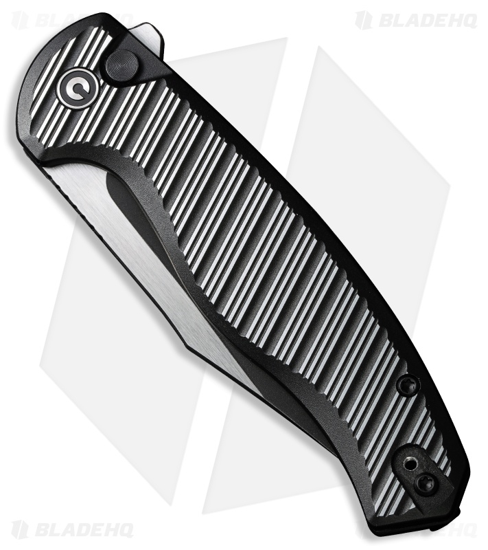 CIVIVI Stormhowl Button Lock Knife Black/Sat Aluminum (3.3" Two-Tone) C23040B-1