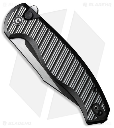 CIVIVI Stormhowl Button Lock Knife Black/Sat Aluminum (3.3" Two-Tone) C23040B-1