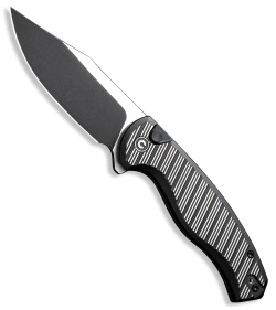 CIVIVI Stormhowl Button Lock Knife Black/Sat Aluminum (3.3" Two-Tone) C23040B-1