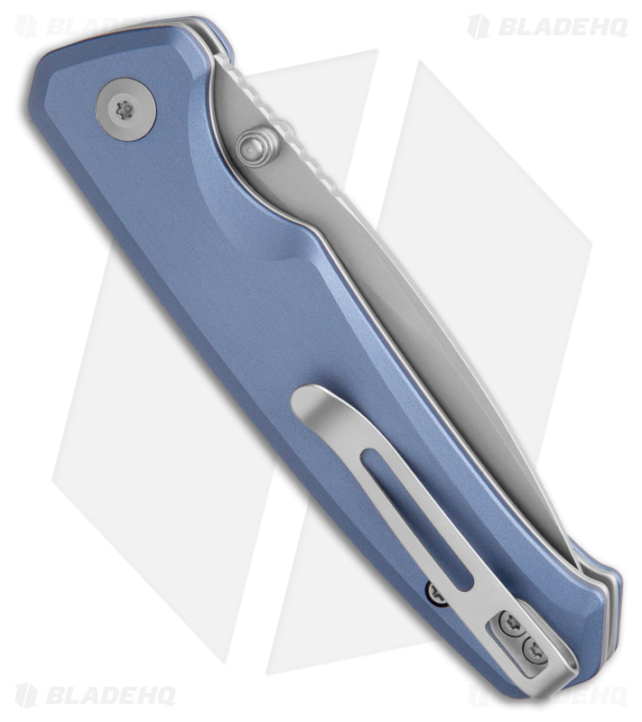 CIVIVI Altus Nitro-V Button Lock Knife Blue Aluminum (2.97" Stonewash)