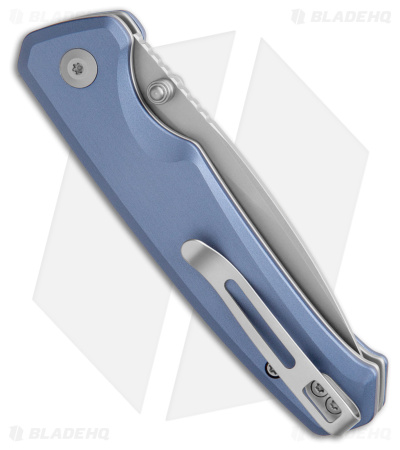 CIVIVI Altus Nitro-V Button Lock Knife Blue Aluminum (2.97" Stonewash)