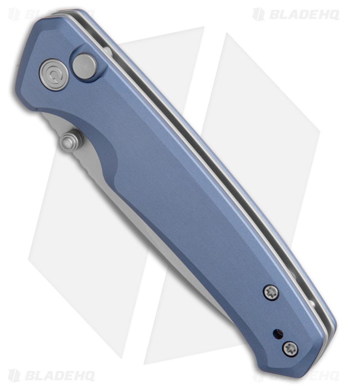 CIVIVI Altus Nitro-V Button Lock Knife Blue Aluminum (2.97" Stonewash)