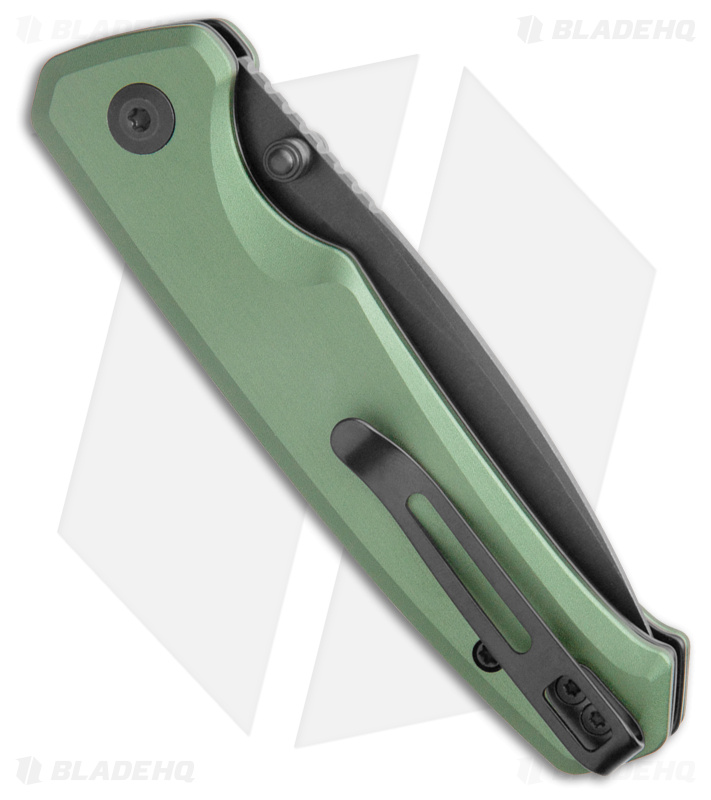 CIVIVI Altus Nitro-V Button Lock Knife Green Aluminum (2.97" Black Stonewash)