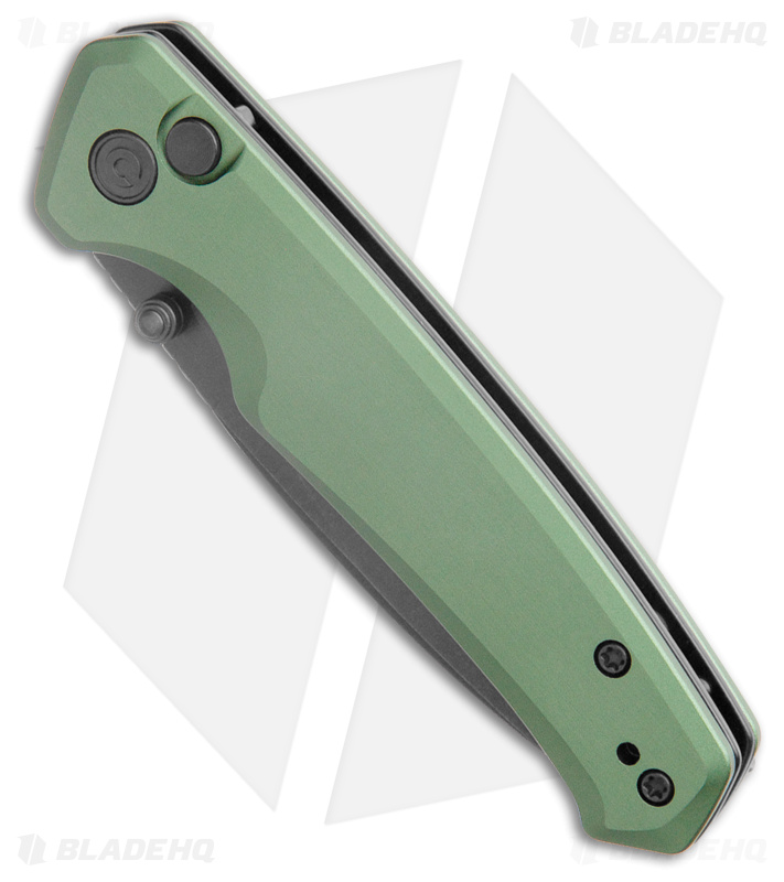CIVIVI Altus Nitro-V Button Lock Knife Green Aluminum (2.97" Black Stonewash)