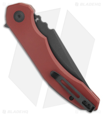 CIVIVI Bryan Montalvo Bluetick Liner Lock Knife Burgandy G-10 (3.5" Black SW)