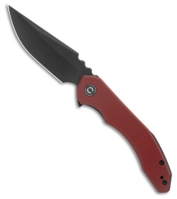 CIVIVI Bryan Montalvo Bluetick Liner Lock Knife Burgandy G-10 (3.5" Black SW)